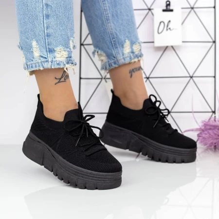 Pantofi Sport Dama 2W2 Negru » MeiMei.Ro