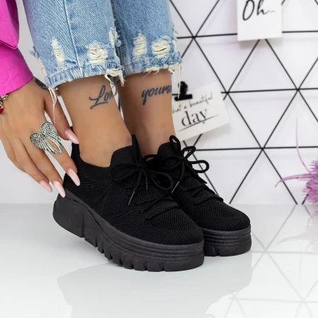 Pantofi Sport Dama 2W2 Negru » MeiMei.Ro