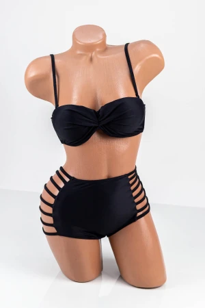 Costum de Baie Dama 2 Piese F28-1 Negru » MeiMei.Ro