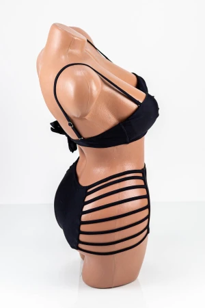 Costum de Baie Dama 2 Piese F28-1 Negru » MeiMei.Ro