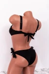 Costum de Baie Dama 2 Piese B24-4 Negru » MeiMei.Ro