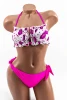 Costum de Baie Dama 2 Piese F62 Alb-Roz Meina