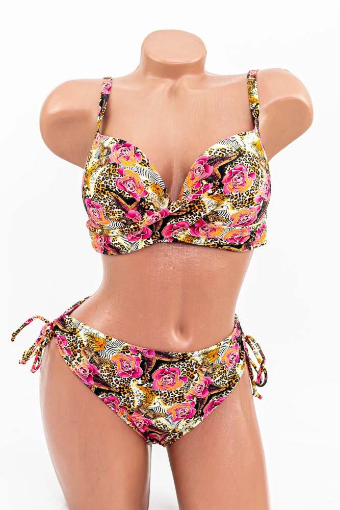 Costum de Baie Dama 2 Piese L225 Leopard-Roz Meina