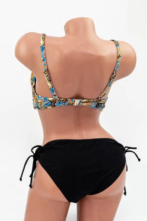 Costum de Baie Dama 2 Piese L225 Leopard-Albastru » MeiMei.Ro