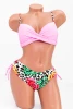 Costum de Baie Dama 2 Piese H08-1 Roz-Leopard Meina