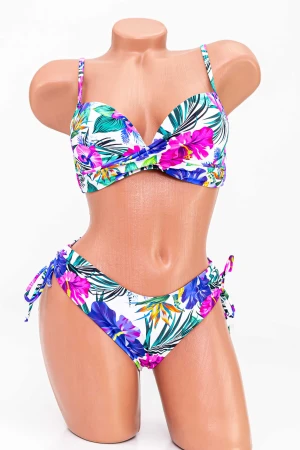 Costum de Baie Dama 2 Piese H20-1 Alb » MeiMei.Ro