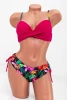 Costum de Baie Dama 2 Piese H20-2 Visiniu-Negru Meina