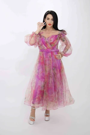 Rochie Dama R2067 Fucsia » MeiMei.Ro