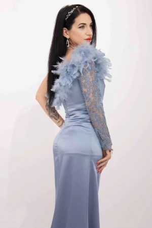 Rochie Dama R5016 Albastru » MeiMei.Ro