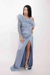 Rochie Dama R5016 Albastru » MeiMei.Ro