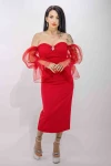 Rochie Dama R2784 Rosu » MeiMei.Ro