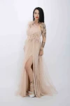 Rochie Dama R5018 Bej » MeiMei.Ro