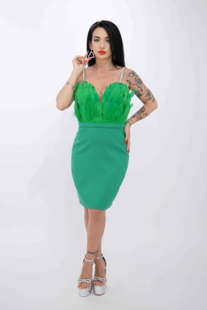 Rochie Dama R2308 Verde » MeiMei.Ro