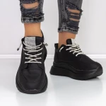 Pantofi Sport Dama cu Platforma 3WL3 Negru » MeiMei.Ro