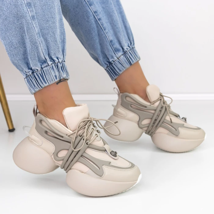 Pantofi Sport Dama cu Platforma M8 Maro » MeiMei.Ro