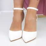 Pantofi Stiletto 3XKK10 Alb » MeiMei.Ro