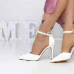 Pantofi Stiletto 3XKK10 Alb » MeiMei.Ro