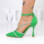 Pantofi Stiletto 3XKK22 Verde » MeiMei.Ro