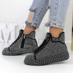 Ghete Dama 869 Negru-Alb » MeiMei.Ro