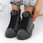Ghete Dama 869 Negru-Alb » MeiMei.Ro