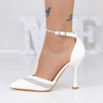 Pantofi Stiletto 3XKK23 Alb » MeiMei.Ro