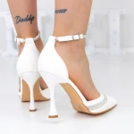 Pantofi Stiletto 3XKK23 Alb » MeiMei.Ro