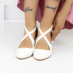 Pantofi cu Toc gros 2YXD30 Alb » MeiMei.Ro