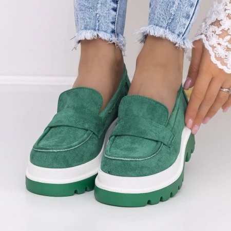 Pantofi Casual Dama 3LE20 Verde » MeiMei.Ro