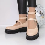 Pantofi Casual Dama 3LE22 Bej » MeiMei.Ro