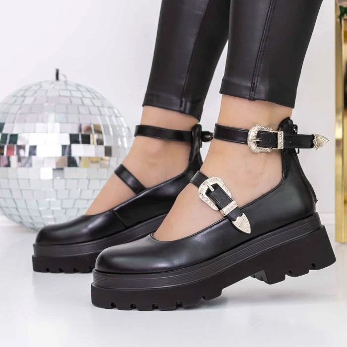 Pantofi Casual Dama 3LE22 Negru » MeiMei.Ro