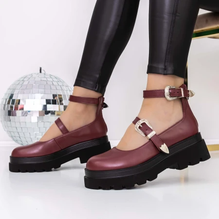 Pantofi Casual Dama 3LE22 Visiniu » MeiMei.Ro