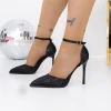 Pantofi Stiletto 3DC30 Negru Mei