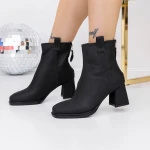 Botine Dama cu Toc gros 3YL8 Negru » MeiMei.Ro