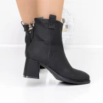 Botine Dama cu Toc gros 3YL8 Negru » MeiMei.Ro