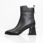 Botine Dama cu toc gros K107-55-B81A Negru » MeiMei.Ro