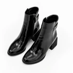 Botine Dama cu toc gros K577-37C Negru » MeiMei.Ro