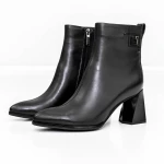 Botine Dama cu toc gros K5826-5049A Negru » MeiMei.Ro