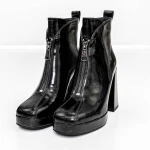 Botine Dama cu toc gros M03-03 Negru » MeiMei.Ro