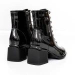 Botine Dama cu toc gros K577-16D Negru » MeiMei.Ro