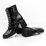 Botine Dama cu toc gros K577-16D Negru » MeiMei.Ro