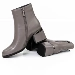 Botine Dama cu toc gros K5830-5046B Gri » MeiMei.Ro