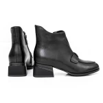 Botine Dama cu toc gros K21698-3A Negru » MeiMei.Ro