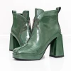 Botine Dama cu toc gros M03-03B Verde Jose Simon