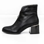 Botine Dama cu toc gros KD18-30B Negru » MeiMei.Ro