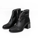 Botine Dama cu toc gros KD18-30B Negru » MeiMei.Ro