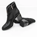 Botine Dama cu toc gros KD18-30B Negru » MeiMei.Ro