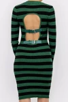 Rochie Dama NG-2370 Verde-Negru » MeiMei.Ro