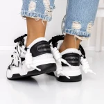Pantofi Sport Dama 3S10 Negru-Alb » MeiMei.Ro
