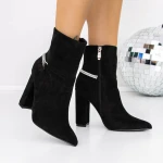 Botine Dama cu Toc gros 3XKK29 Negru » MeiMei.Ro