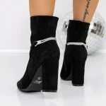 Botine Dama cu Toc gros 3XKK29 Negru » MeiMei.Ro